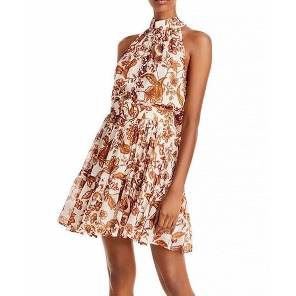 NWOT Gorgeous Nicholas Selima Belted Dress in Ivory Paisley Size 2 Retail- $550 - Picture 1 of 16